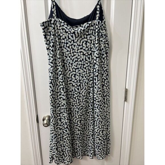 BELIEVE Midi Dress Size 16‎ Chiffon Ruffle Hemline Sleeveless VINTAGE Dots - Picture 4 of 7